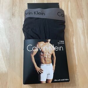 Men’s Calvin Klein Boxer Briefs Small - 2 Pair Black Pack Ultra Soft Modal NEW
